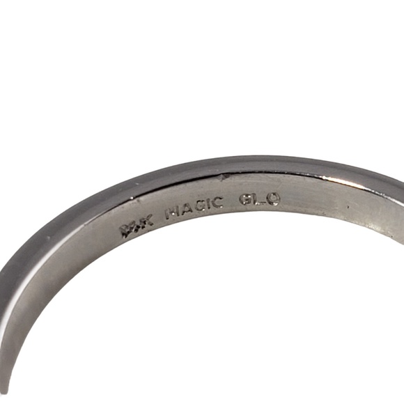 Vintage 14 Karat White Gold Past, Present & Future Diamond Ring Size 6.75 #16984 - Picture 6 of 9